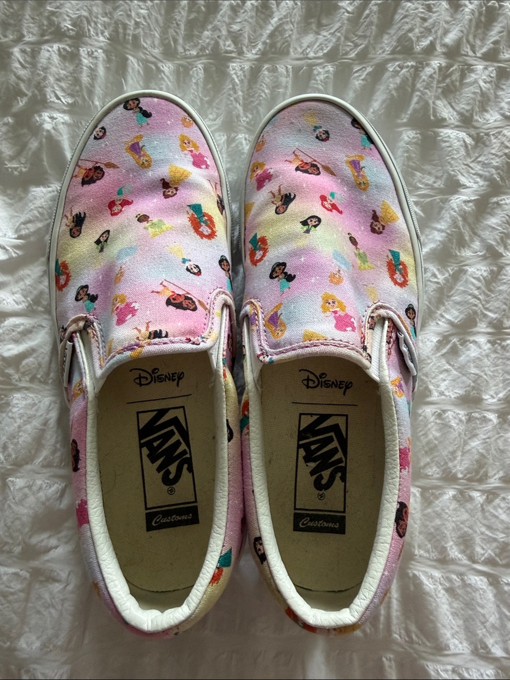 Vans Pink Disney Princess Slip-On Flats